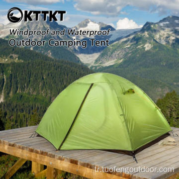 2.5kg yeşil dış mekan dağcılık trekking çift çadır